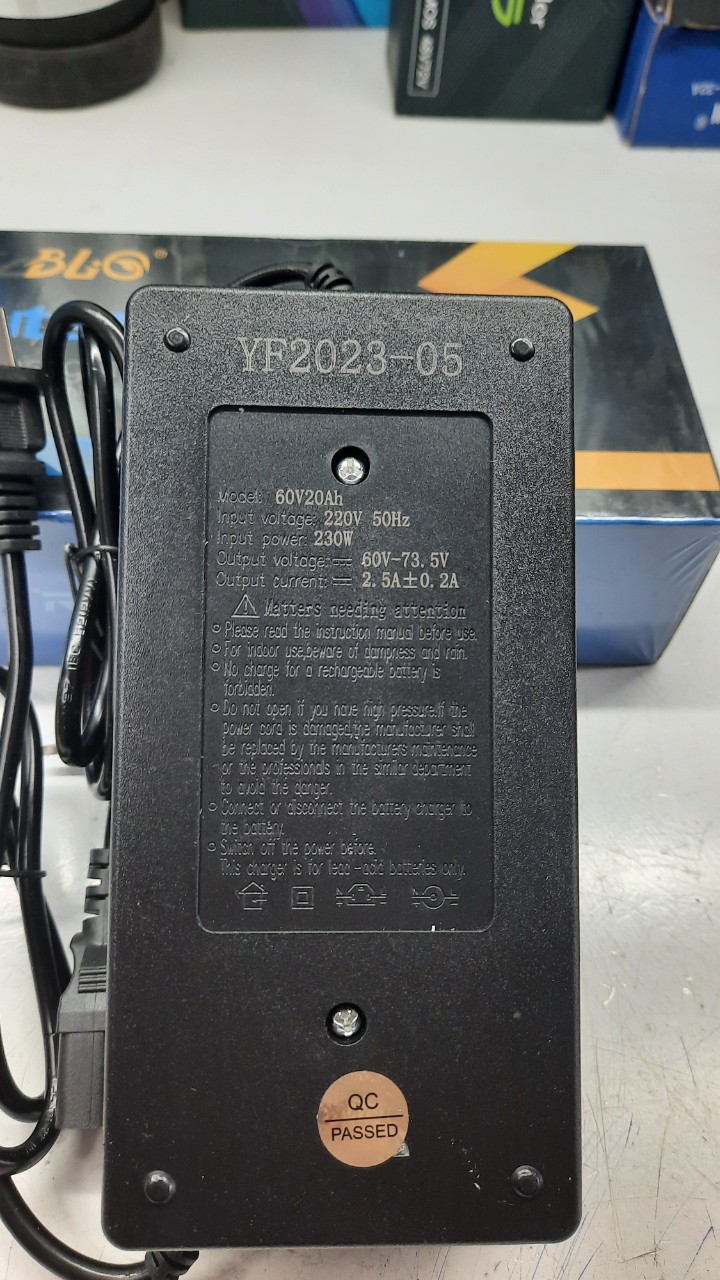 SẠC 60V20A XE MÁY ĐIỆN XMEN , ZOMER , VESPA 5 BÌNH - Hình ảnh 4
